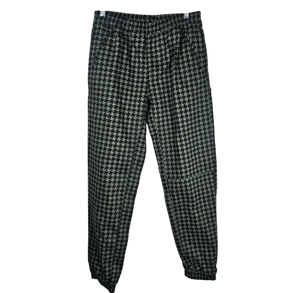 Adidas x Ivy Park Twill Jogger‎ Pants Youth XL Green Houndstooth Streetwear NWT